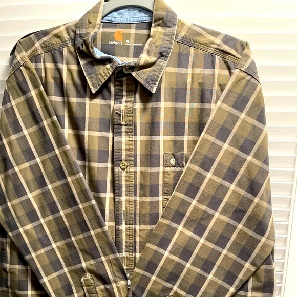 Carhartt Button down green men’s xl - Picture 1 of 4